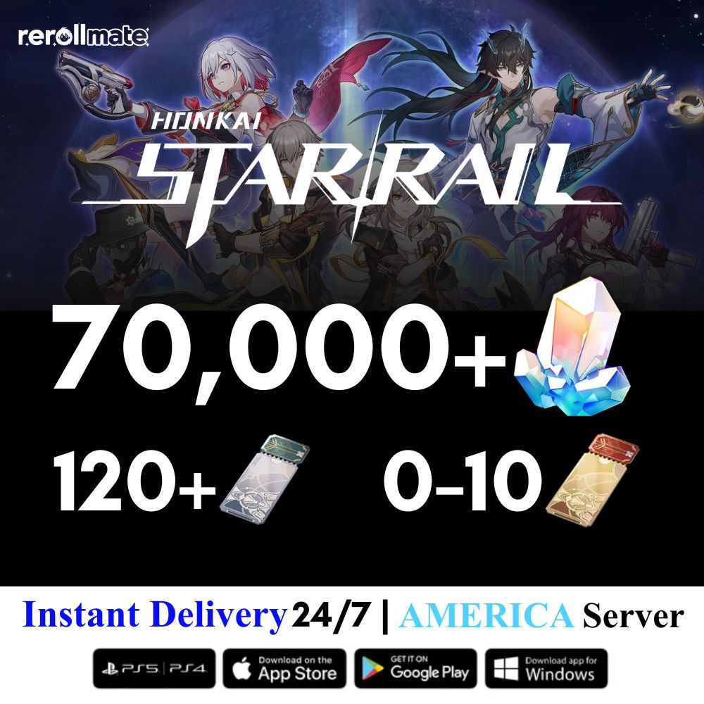 Honkai Star Rail Reroll Account With Stellar Jades ( America Server | With Email )