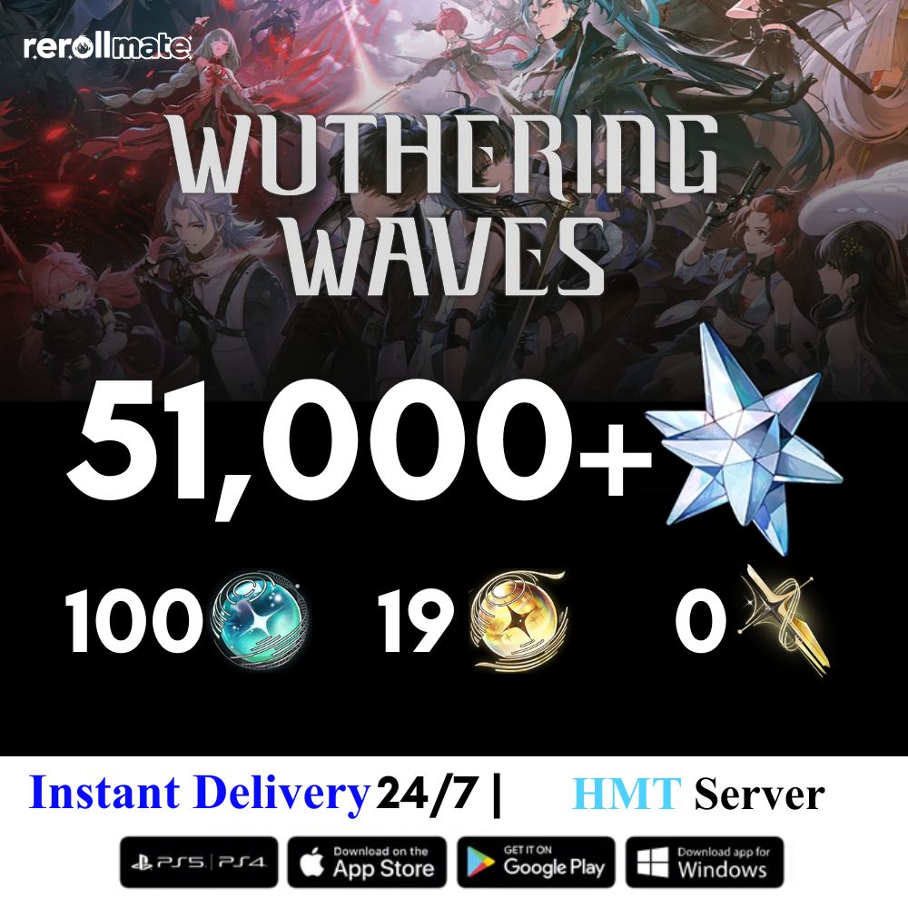 Wuthering Waves Reroll Account With Gems ( HMT Server )