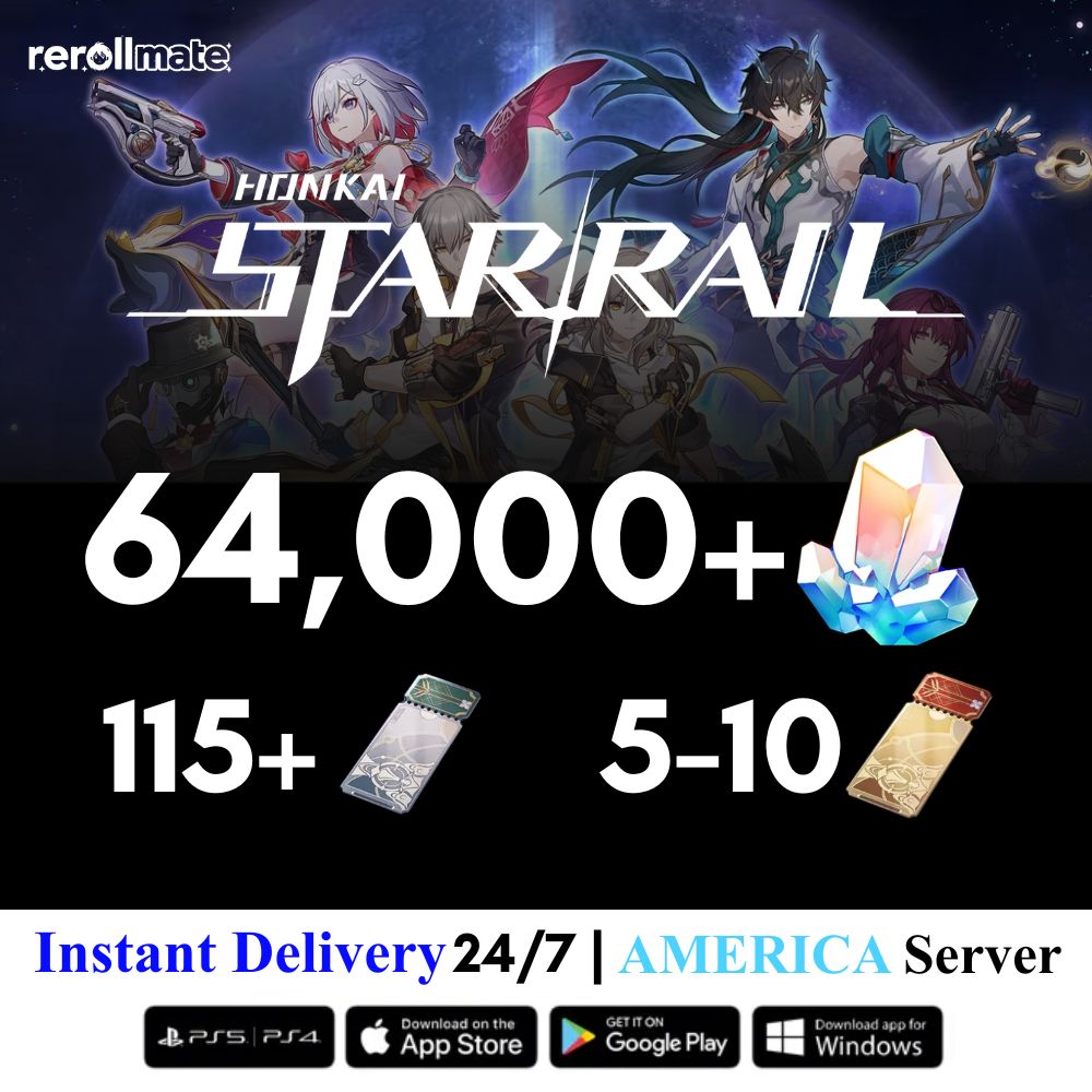 Honkai Star Rail Reroll Account With Stellar Jades ( America Server | With Email )