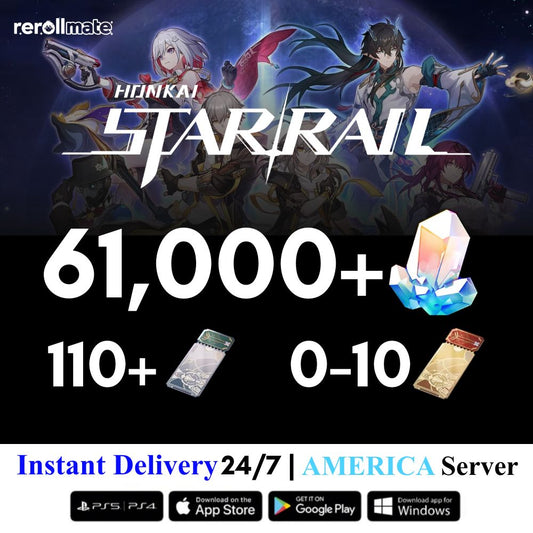Honkai Star Rail Reroll Account With Stellar Jades ( America Server | With Email )