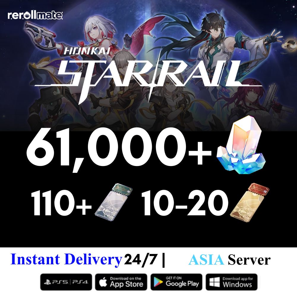 Honkai Star Rail Reroll Account With Stellar Jades ( Asia Server | With Email )