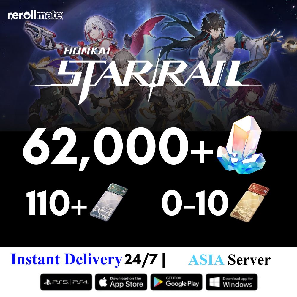 Honkai Star Rail Reroll Account With Stellar Jades ( Asia Server | With Email )