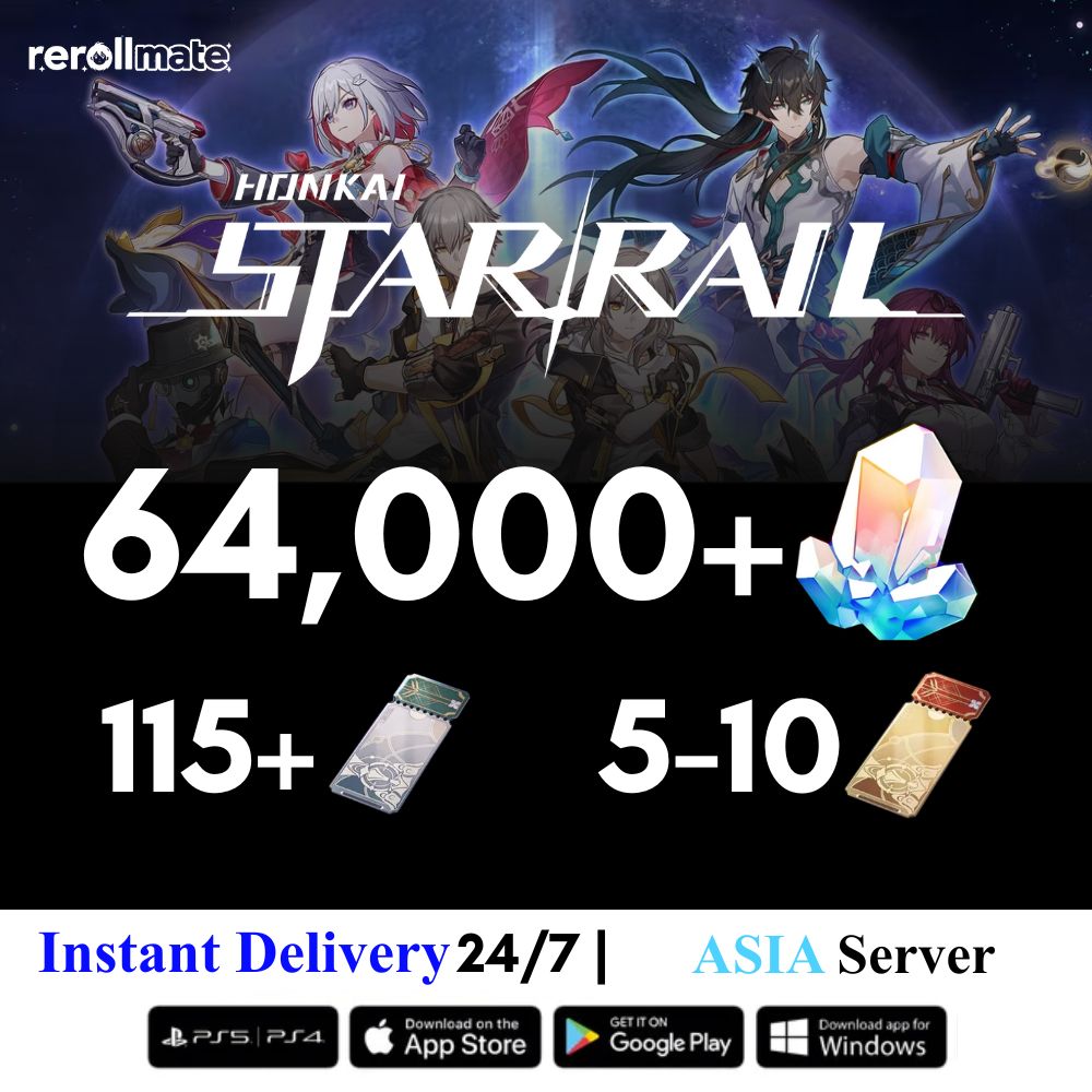 Honkai Star Rail Reroll Account With Stellar Jades ( Asia Server | With Email )