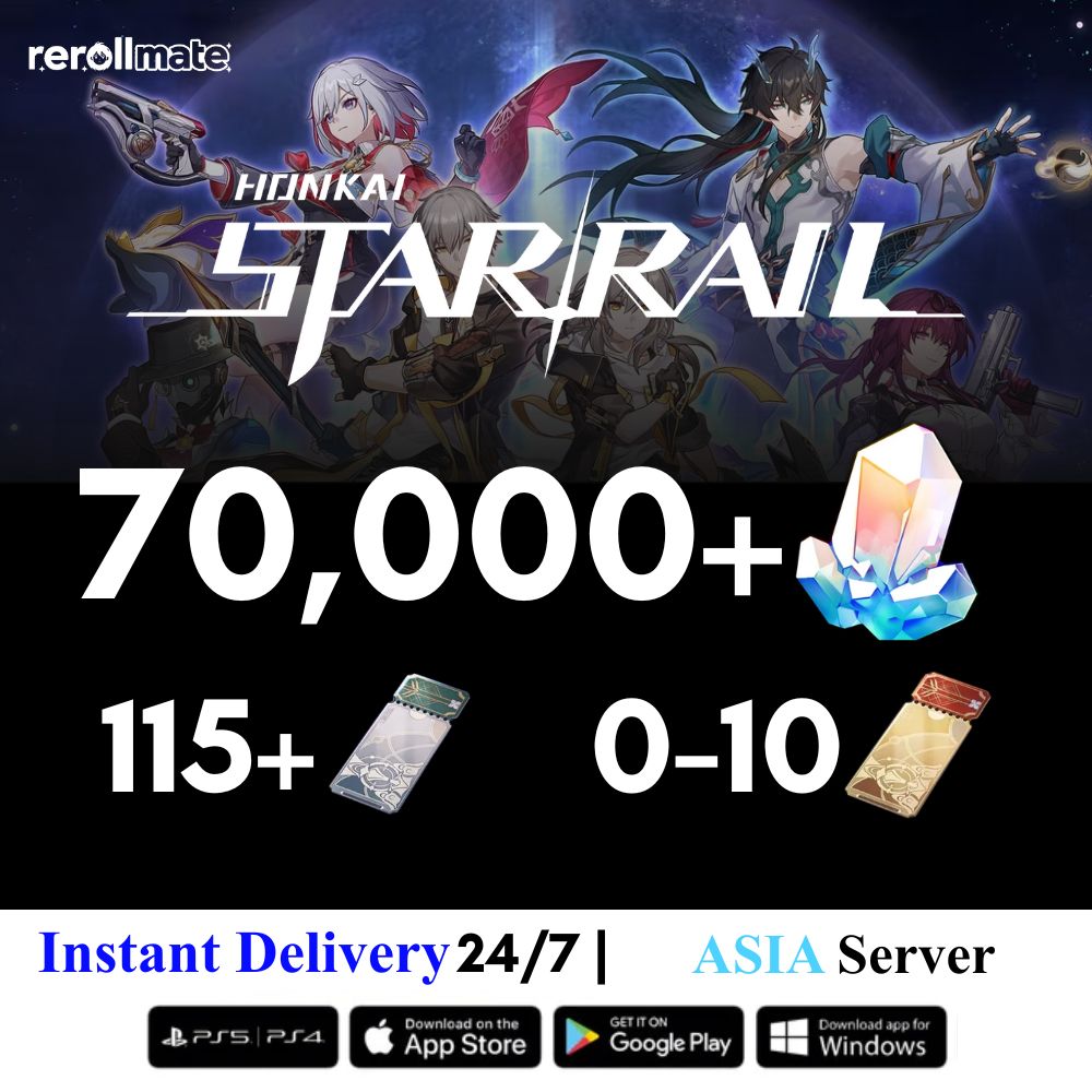 Honkai Star Rail Reroll Account With Stellar Jades ( Asia Server | With Email )