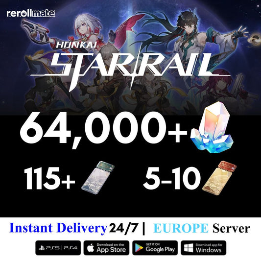 Honkai Star Rail Reroll Account With Stellar Jades ( Europe Server | With Email )
