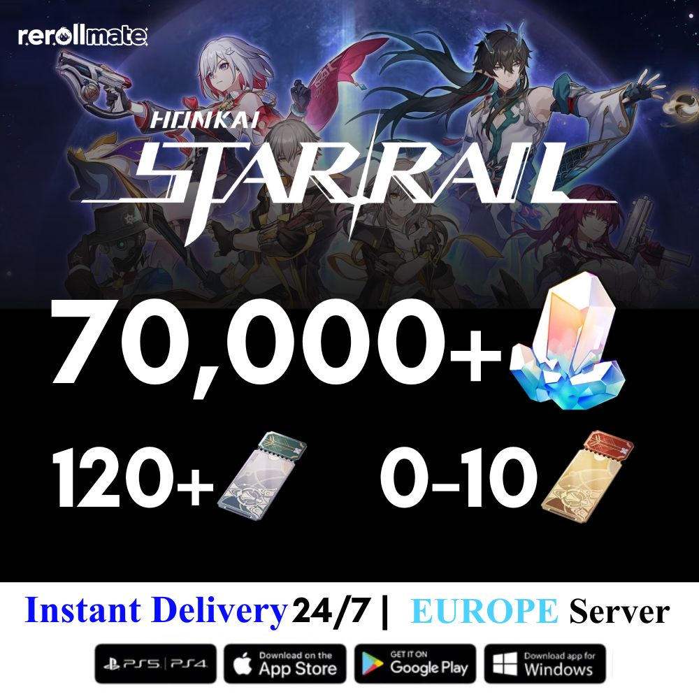 Honkai Star Rail Reroll Account With Stellar Jades ( Europe Server | With Email )