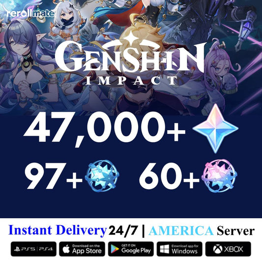 Genshin Reroll Account with Primogems ( America Server )