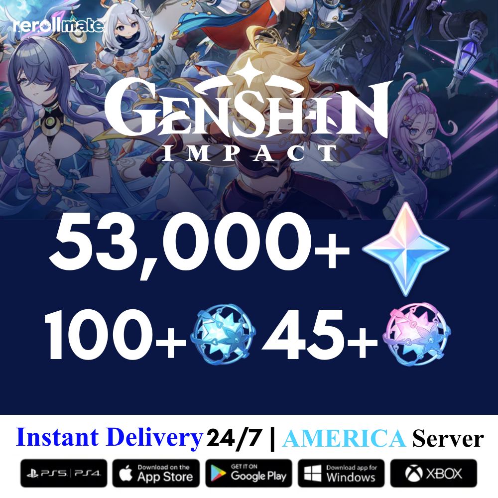Genshin Reroll Account with Primogems ( America Server )