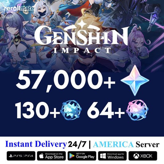 Genshin Reroll Account with Primogems ( America Server With Email )