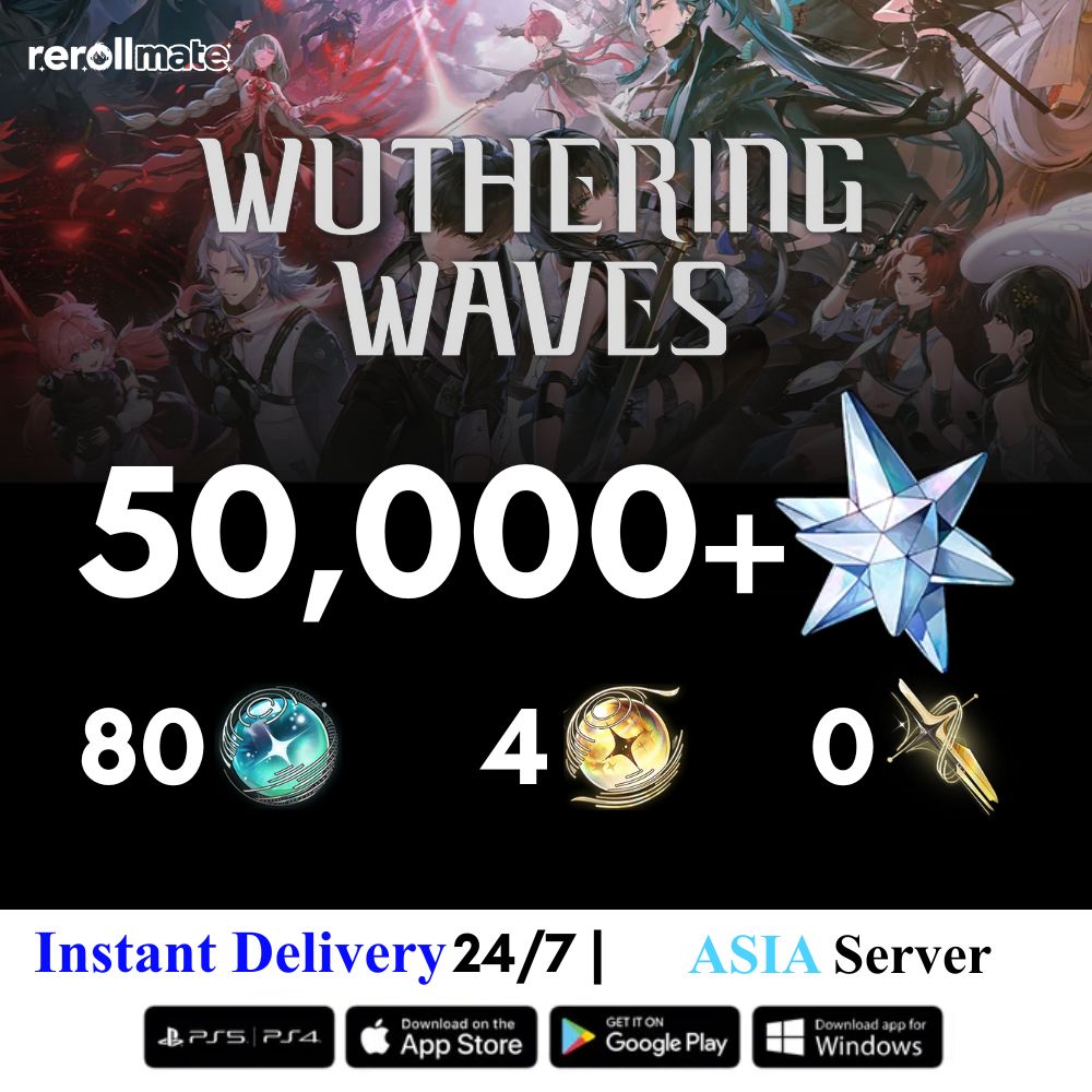 Wuthering Waves Reroll Account With Gems ( Asia Server )