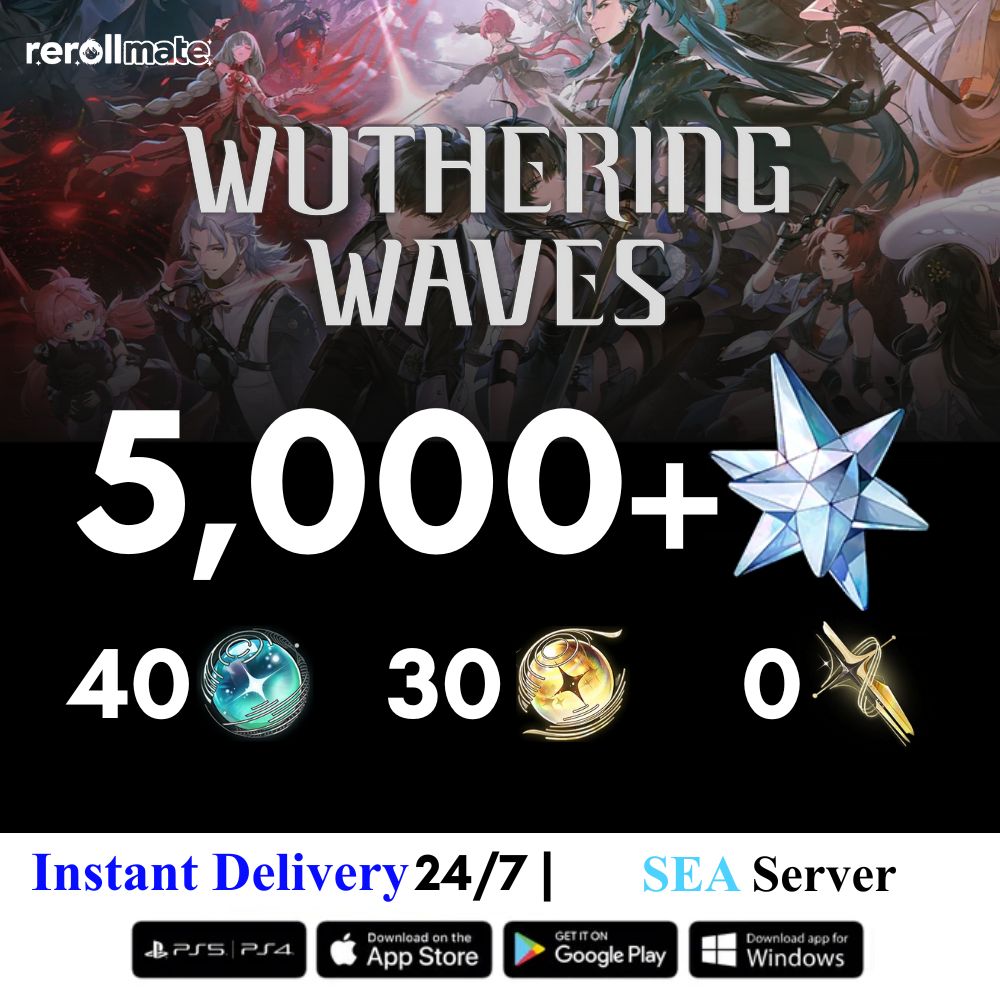 Wuthering Waves Reroll Account With Gems ( SEA Server )