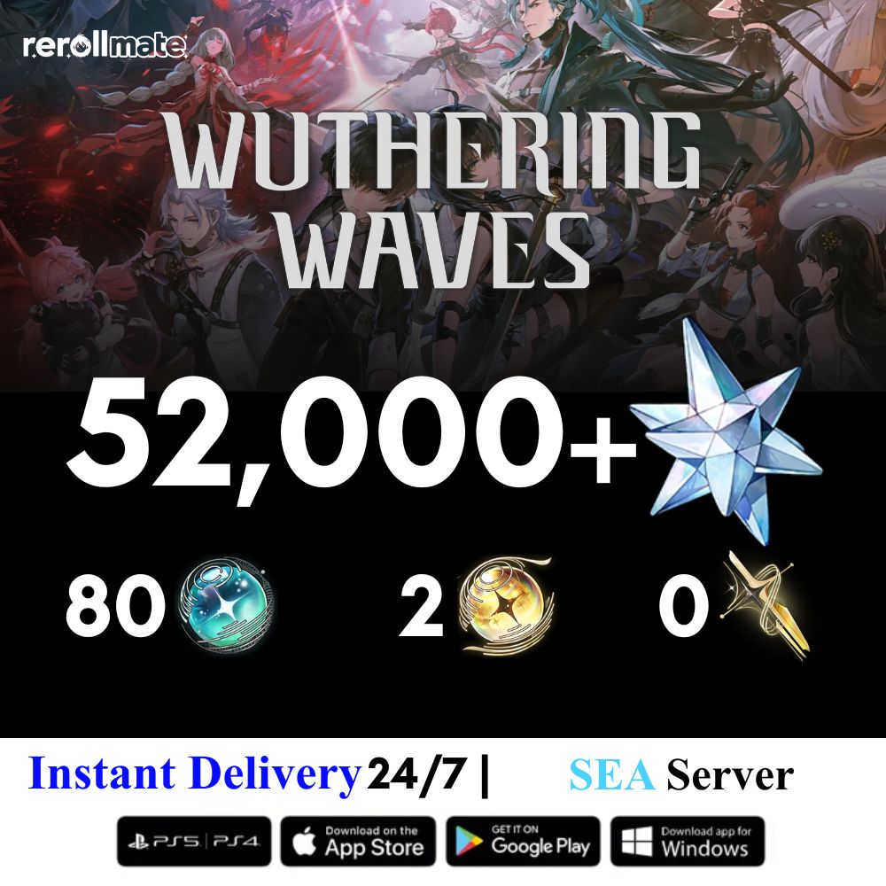 Wuthering Waves Reroll Account With Gems ( SEA Server )
